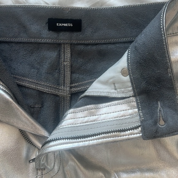 Express High Waisted Metallic Mini Skirt - Picture 10 of 13